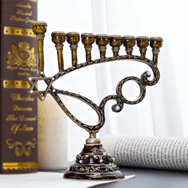 Sheron Chandelier juif 9 branches Feu Sacré