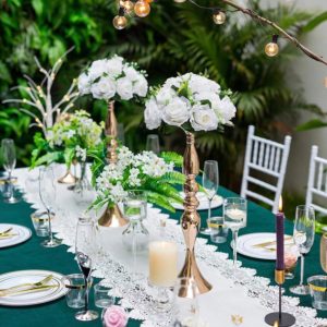 Bougeoir mariage sur table